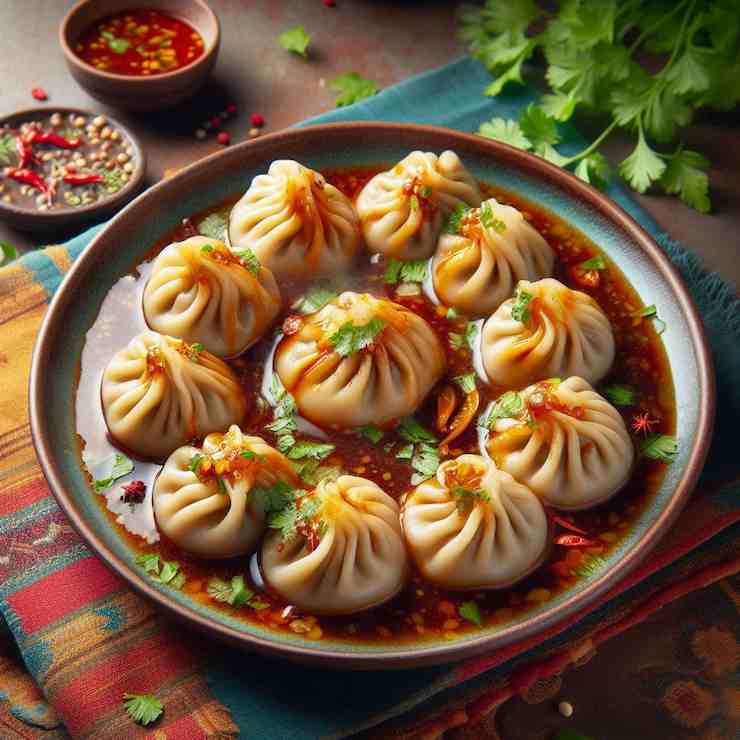 Veg Gravy Momos Recipe